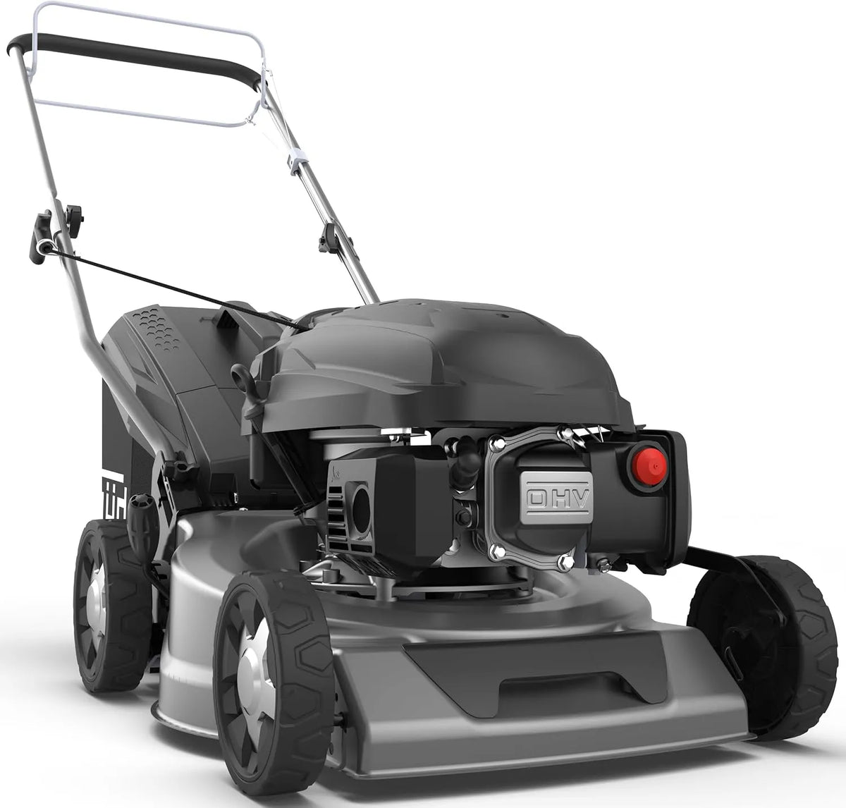 Güde Rasenmäher 3in1 3PS, Fassungsvermögen 40 Liter Korb, Stahlgehäuse, Reinigungsanschluss, 6-fache Verstellung, Mulchfunktion