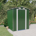 Geräteschuppen, Grün 192x191x223 cm Verzinkter Stahl, Fahrrad Unterstand, Gerätehaus, Fahrradgarage, Gartenhütte, Gartenhäuschen