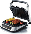 Grill, Multi mit Digitalsteuerung 1900 W, 7 Betriebsprogramme, Arendo, Kontaktgrill Elektrogrill, elektrischer Tischgrill, Sandwichmaker, Edelstahl