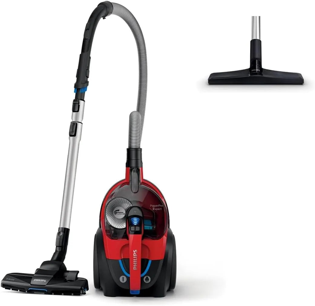 Philips Staubsauger FC9729/09, Fassungsvermögen 2 L Staubvolumen, integriertes Zubehör, Leistung 900 W, rot