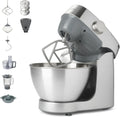 Kenwood Modell KHC29A.O0SI, Schüssel aus Edelstahl 4,3 l, inklusive Zubehör-Set 10 Stück + 3 Haken und Schneebesen, Food Processor 3 Scheiben, silber