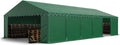 TOOLPORT Lagerzelt, mit Bodenrahmen und Dachverstärkung, 6x12 m Industriezelt Unterstand PVC Plane 750 N dunkelgrün