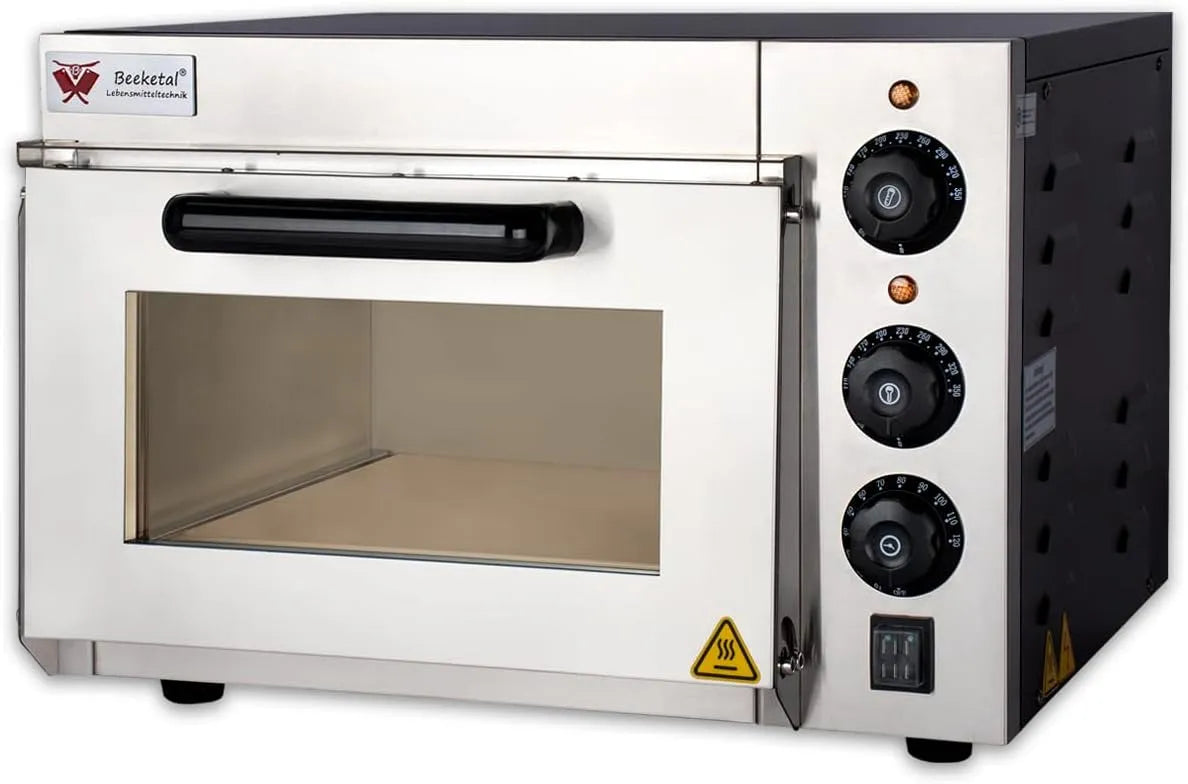 Backofen BPO35-1, Pizzabackofen Temperatur bis zu 350°C, Gastro Steinbackofen für Pizza, Beeketal ' Profi Pizzaofen, Brot und Backwaren