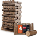 XL Red Holzbriketts Nestro, Hartholzbriketts Palette 300 kg, 30x10 kg, Briketts für Kamin, Heizkessel & Ofen, Hoher Heizwert