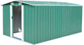 Geräteschuppen, 257x398x178 cm Metall Grün aufbewahrungsbox Garten Geräteschrank Metallgerätehaus