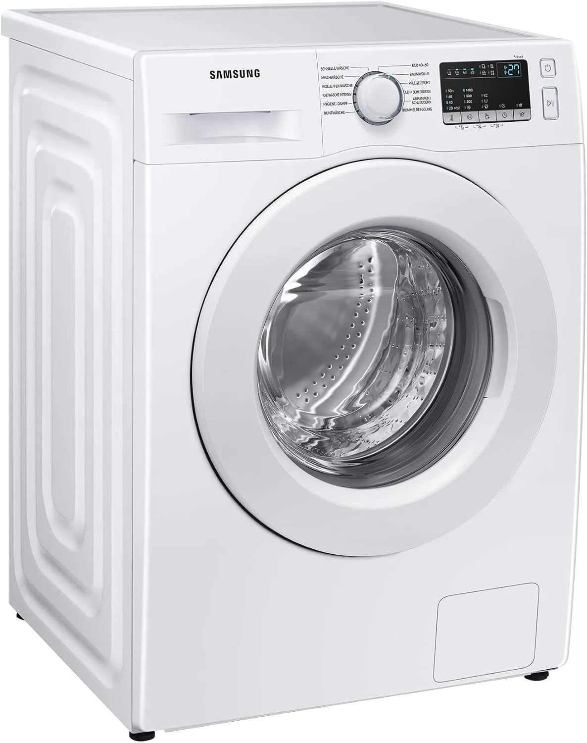 Samsung Waschmaschine WW90T4048EE/EG 1400, Gewicht 9 kg, FleckenIntensiv-Funktion, Digital Inverter-Motor, min, Ecobubble, Hygiene-Dampfprogramm, Weiß