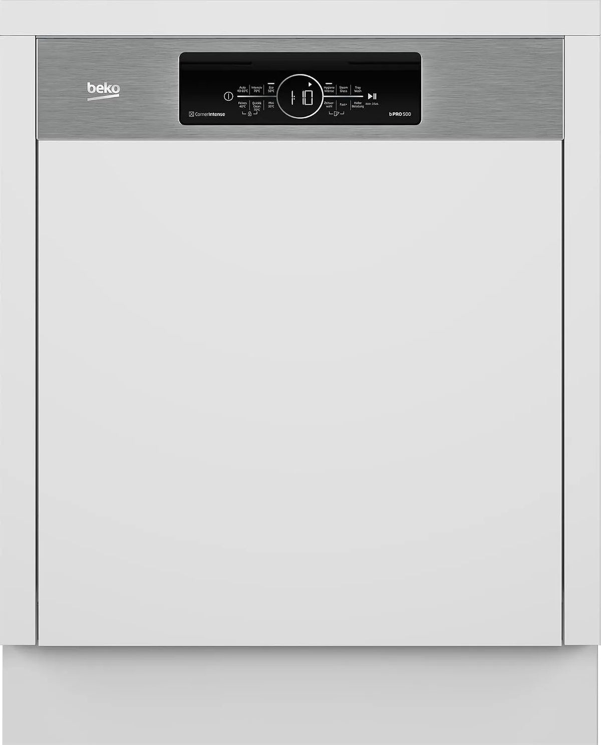 Beko Geschirrspüler BDSN36461XC, bPRO 500 Einbau teilintegriert 60 cm, für 14 Maßgedecke, 3 Spülebenen, 5 Temperaturen, 6 Betriebsprogramme
