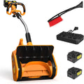 Schneefräse 2x20V 2x4Ah Gogonova Akku, 35 cm Arbeitsbreite, 20 cm Höhe, ±30° Verstellbarer Schneewurf, bis 8 m, inklusive. Akku & 2,2A Doppelladegerät