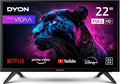 Modell DVB-C DYON Movie, Breite 55 cm, S2, Full-HD Smart TV mit HD Triple Tuner, Netflix, YouTube, Disney+, Hotelmodus, Smart 22 VX