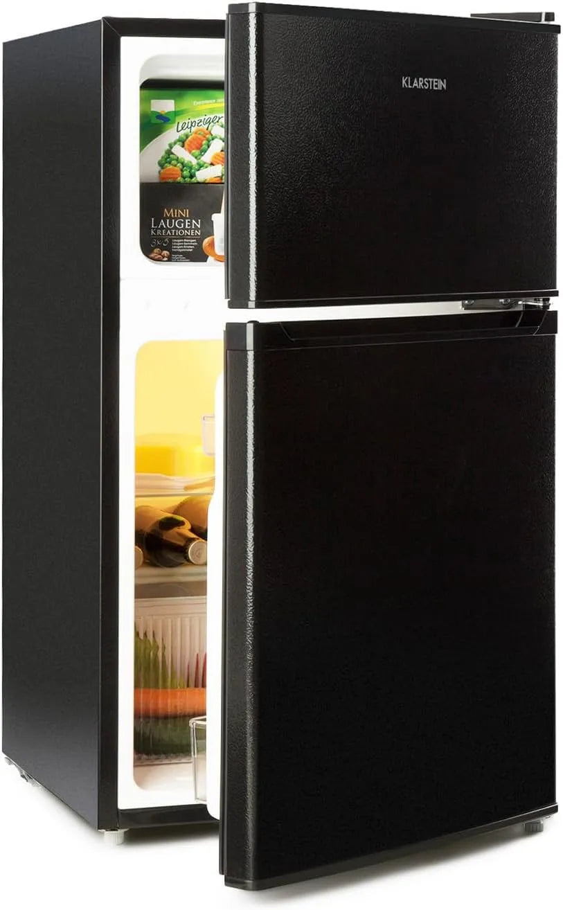 Klarstein Kühlschrank, 87-Liter: mit 61-L und Gefrierschrank 26 L, Big Daddy, mit Gefrierfach, Kühl Gefrierkombination, fridge leise, LED