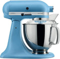 KitchenAid Küchenmaschine, Teigknetmaschine mit 5 Zubehör, Artisan, Vintage blau, Fassungsvermögen 4.8 L, 2 Schüsseln aus Edelstahl