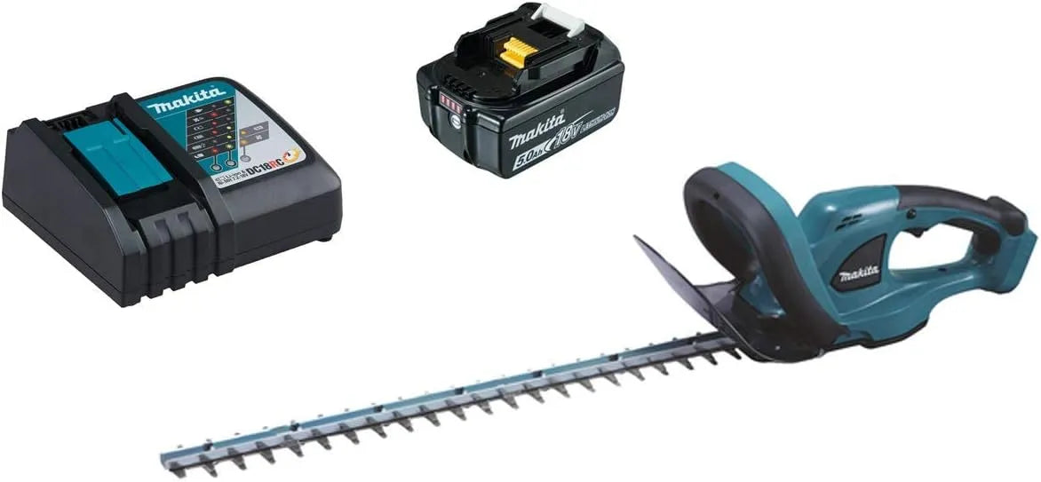 Makita Heckenschere DUH 523, Akku 18V 52cm mit 1x 5,0Ah Akku und Ladegerät