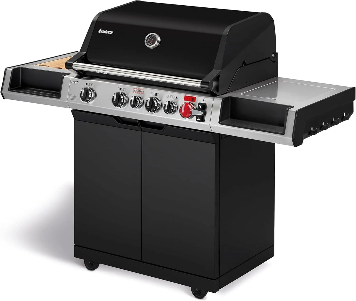 Gasgrill 8702 Enders, UNIQ 4 IK CRUSTER, 4-Edelstahlbrenner, 800 °C TURBO ZONE, mehrstufige Drehregler, SWITCH GRID, HEAT RANGE, SIMPLE CLEAN