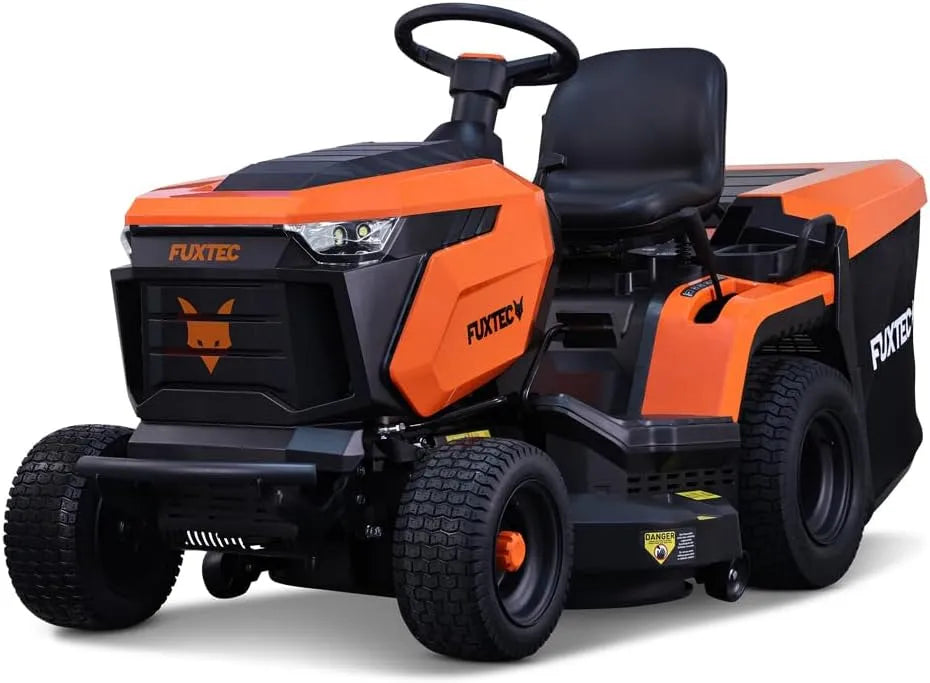 Fuxtec Modell 6-stufige FX-RMT84M, Rasentraktor, Rückwärtsmähfunktion, Aufsitzmäher mit 83cm Schnittbreite, Grasfangkorb 280L, kraftvoller Benzinmotor