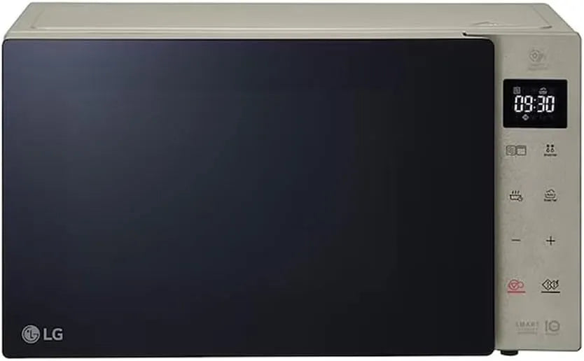 LG Mikrowelle MH6535NBS, Fassungsvermögen 25 L, Leistung 1000 W, Smart Inverter Technologie, mit Grill, LED-Display, pflegeleicht, Noble Steel