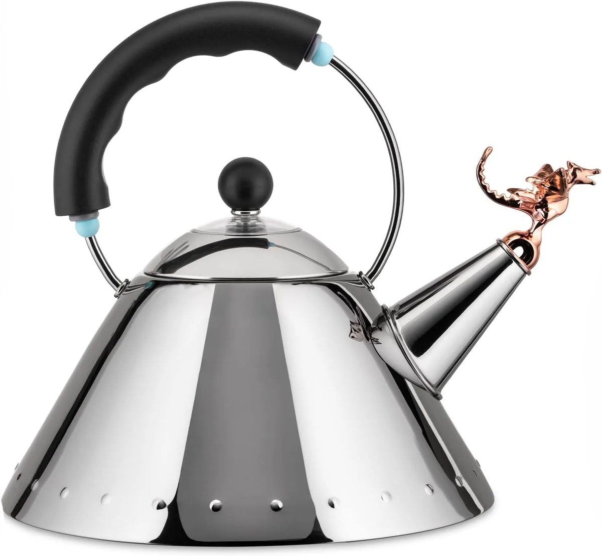 Modell B Tea Rex Wasserkessel 9093REX Alessi, Edelstahl 18/10 glänzend poliert