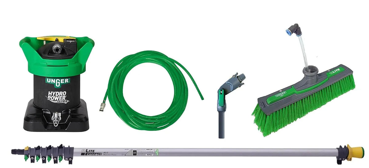 Modell Ultra Einsteiger Set DIUK1 UNGER HydroPower, zur Fassaden, Fensterreinigung mit Reinwasser, ohne Chemikalien, streifenfreie Oberflächen