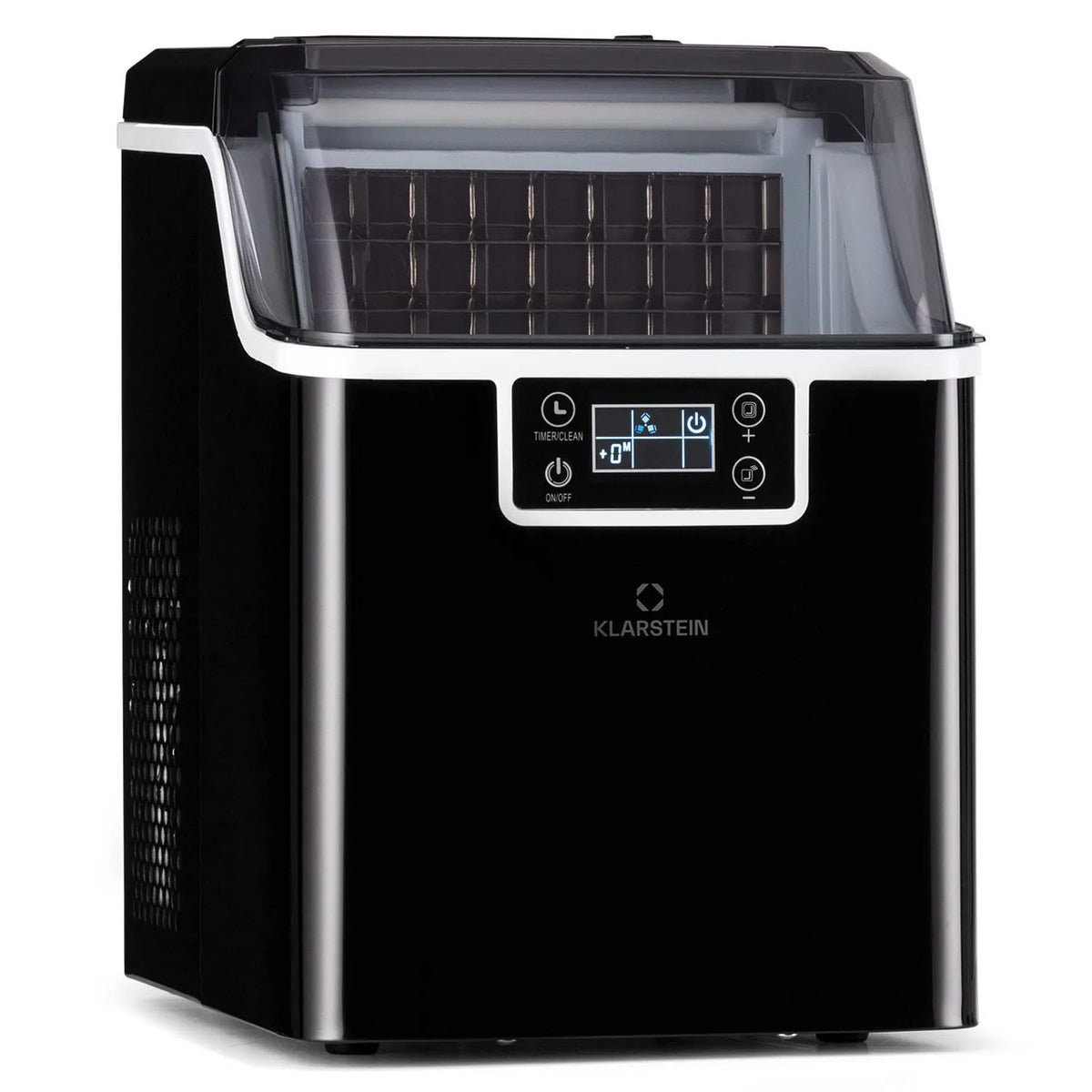 Klarstein Eismaschine, 20kg/24h, Selbstreinigend mit 3,2L Eiswürfelbehälter, Gewicht 20kg, Eiswürfelmaschine für Zuhause Camping Gastro, Schnelle Mini