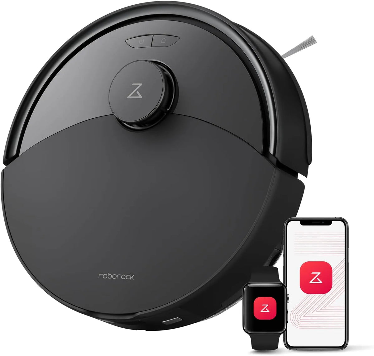 Roborock Saugroboter Q10, 10.000 Pa Saugkraft, JawScrapers Bürste, Saug und Wischroboter für Tierhaare&Teppiche, X5 mit Wischfunktion, in Schwarz