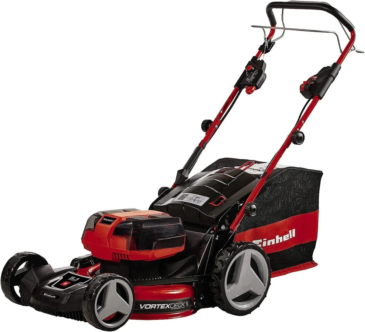 Einhell Rasenmäher, Fassungsvermögen 75 L Fangkorb, Akku GP-cm 36/47 S HW Li Kit Power X-Change, Spannung 36 V, inklusive. 4X 4,0 Ah + 2X Twincharger