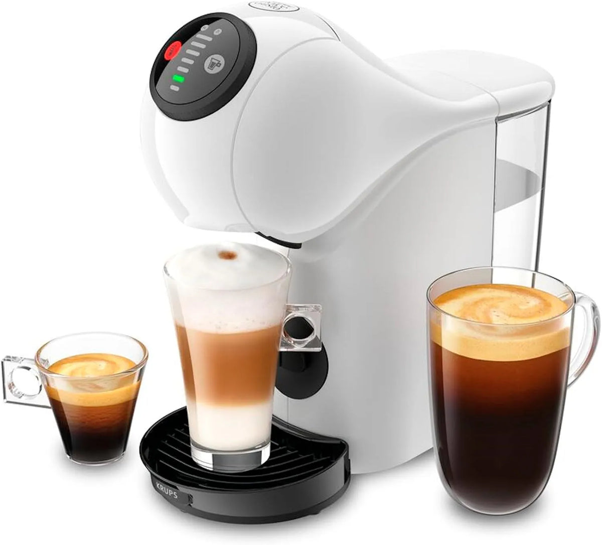 Krups Espressomaschine, + 3 verschiedene Kaffee-Packungen, automatischer Stopp, 30 Sekunden, weiß