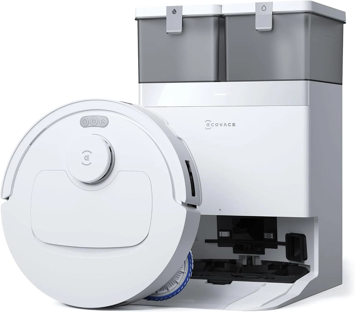 Ecovacs Saugroboter T30C Gen2, OZMO Turbo 2.0 Wischsystem, 75°C Moppwäsche, Omni-Station, 25.000 Pa, ZeroTangle 3.0 Anti-Verheddern, Weiß