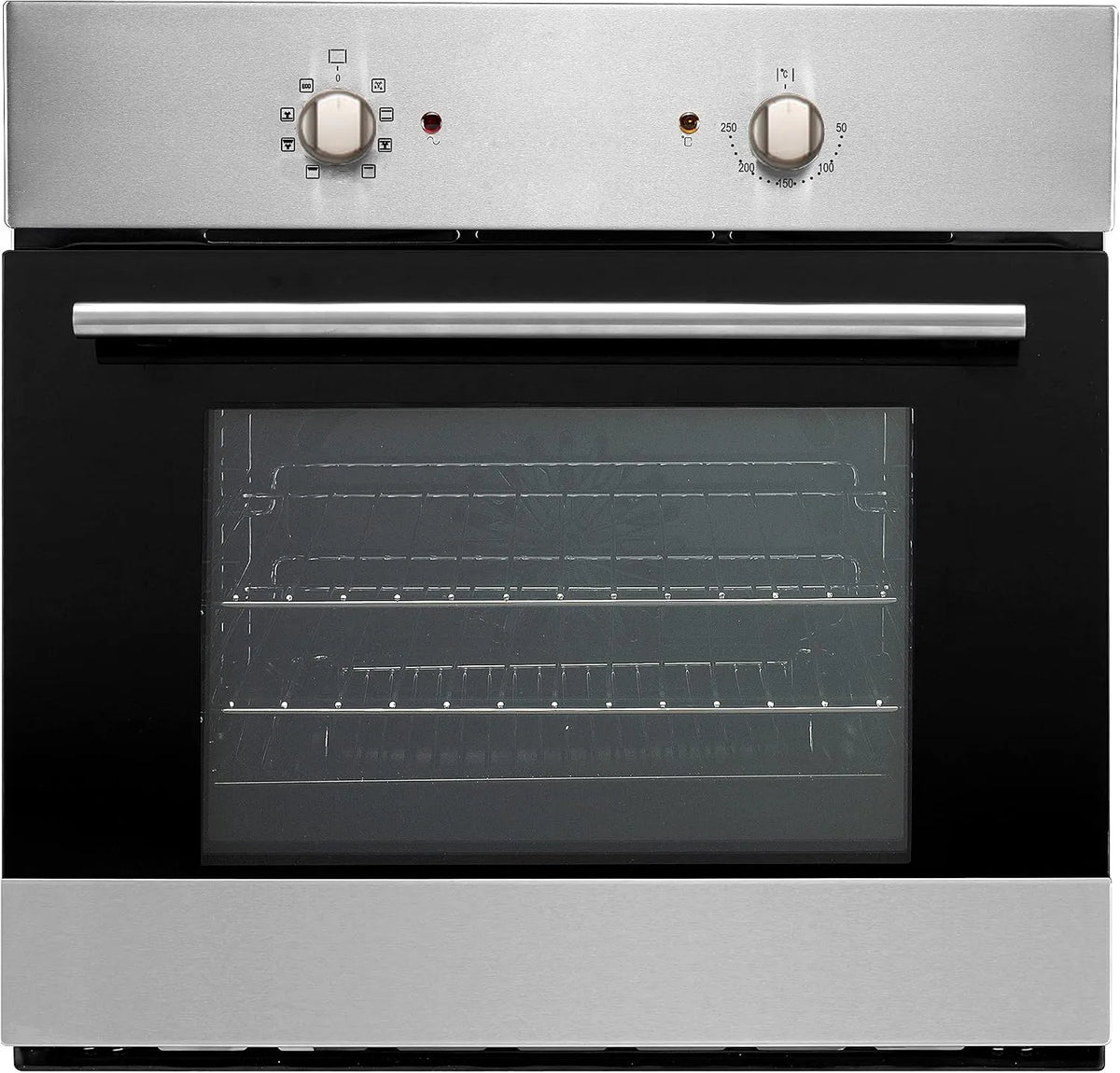 Respekta Backofen MEGA5AN, 8 Beheizungsarten, Fassungsvermögen 54 Liter Garraum, Einbaubackofen autark, Eco Funktion, Steckdosenanschluss, Edelstahl