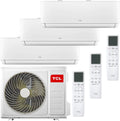 Klimaanlage TCL Multisplit, Wandgerät 3 x 3,4 kW 12000 BTU + 32000 BTU Außeneinheit App + Fernbedienung für Räume bis zu je 45m²