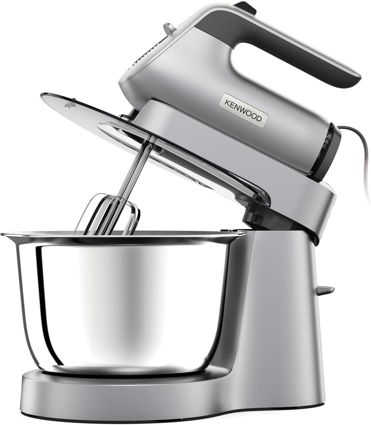 Kenwood Küchenmaschine HMP54.000SI, Chefette, Fassungsvermögen 3,5 l Edelstahl-Schüssel, 650 Watt, Handmixer und in einem, Silber