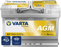 DYNAMIC AGM VARTA Automotive, Nassbatterie für Start-Stopp Systeme und xEV, A7, 12V 70Ah 760A, Wartungsfreie Bleisäurebatterie