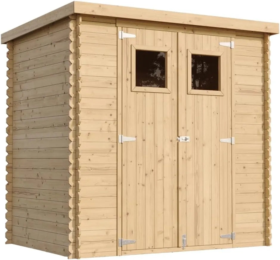 Gartenhaus M311 B204xL142xH200, Gartenschuppen Holz cm, Fahrrad Schuppen, 2,22 m2 Lagerschuppen für Garten, Wasserfestes Dach, TIMBELA Holzhaus