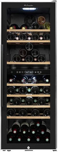 Kühlschrank ECS81, Weinkühlschrank,2Z, 75 Flaschen, 2 Zonen Temperier-Servier-Weinschrank, Temperaturbereich von 5°C bis 20°C, La Sommeliere
