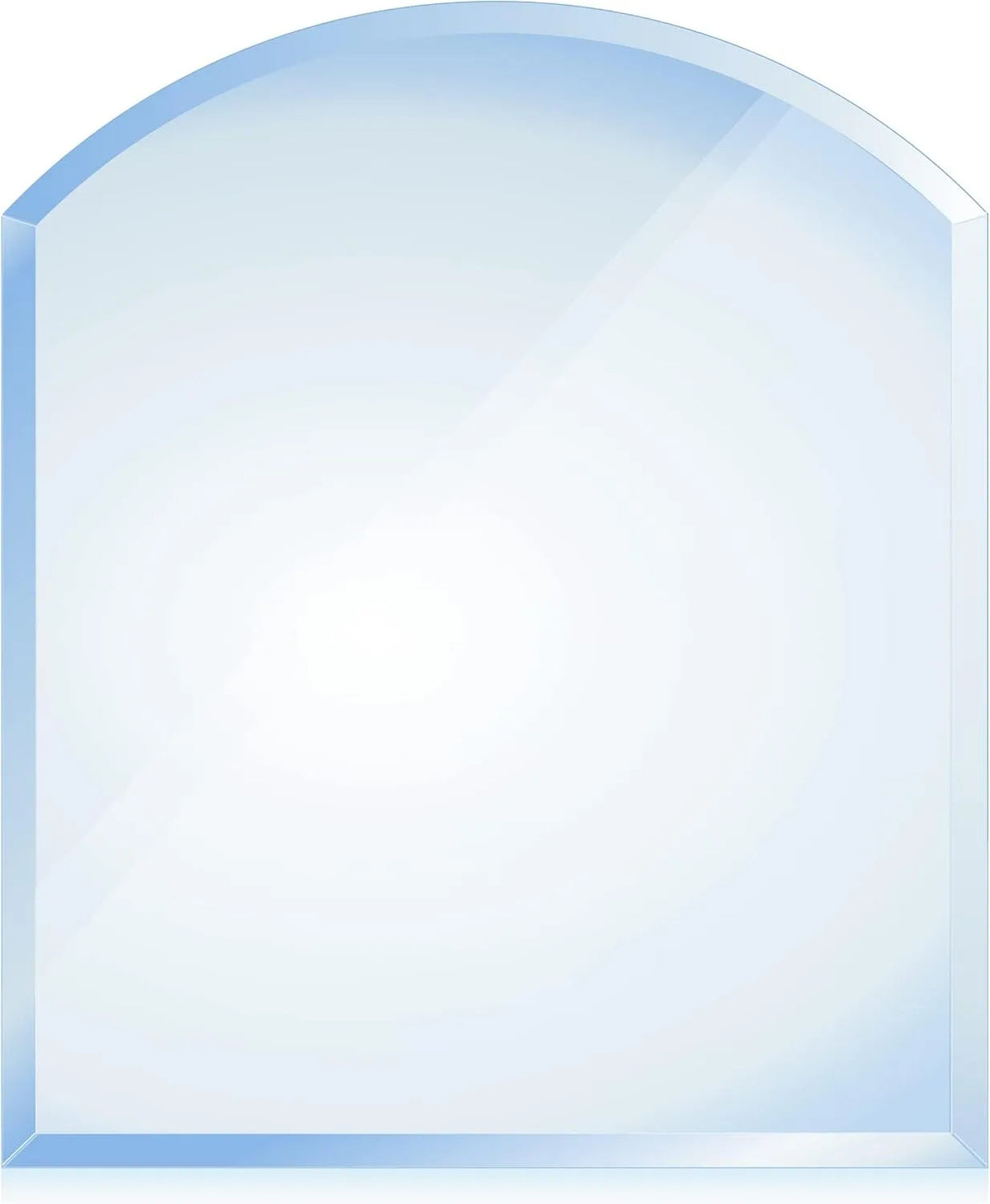 Kaminofen, 6mm, Glasplatte, Kamin Zubehör, Segmentbogen 120 x 100 cm, BIJON Funkenschutz-Platte mit Facettenschliff