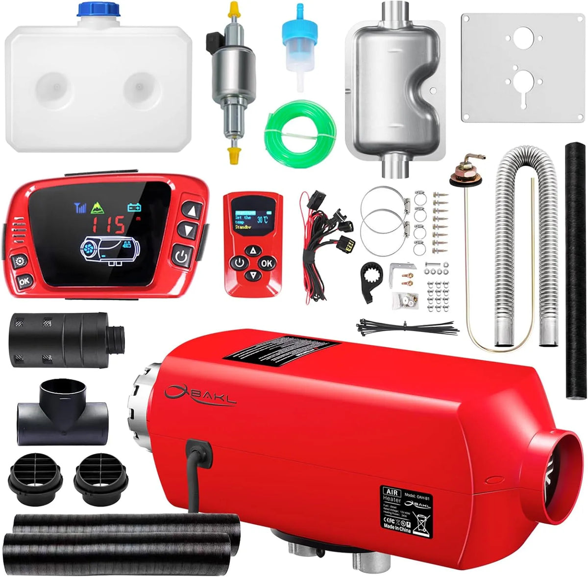 Modell Aluminiumgehäuse 2-kW-Diesel-Heizgerät 12-V-Diesel-Luftheizung mit, höhengeeignete, Wohnmobile, Camper und Boote