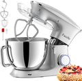 Küchenmaschine 6+P, Knetmaschine 2000W 8,5L Facelle Teigknetmaschine Teigmaschine Rührmaschine, mit Schneebesen, Geschwindigkeit, Knethaken, Kekse