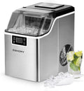 Edelstahl EUHOMY Eiswürfelmaschine, 24 Eiswürfel in 13 Minuten, 24H Eiswürfelmaschine gastro, Küche, RV, 24kg/24H, Gewicht 24kg, Bar, Büro
