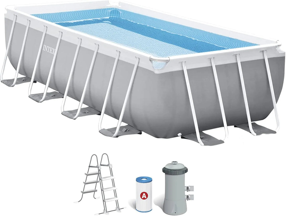 Intex Pool, 4M X 2M X 1M Prism Frame Rectangular Set