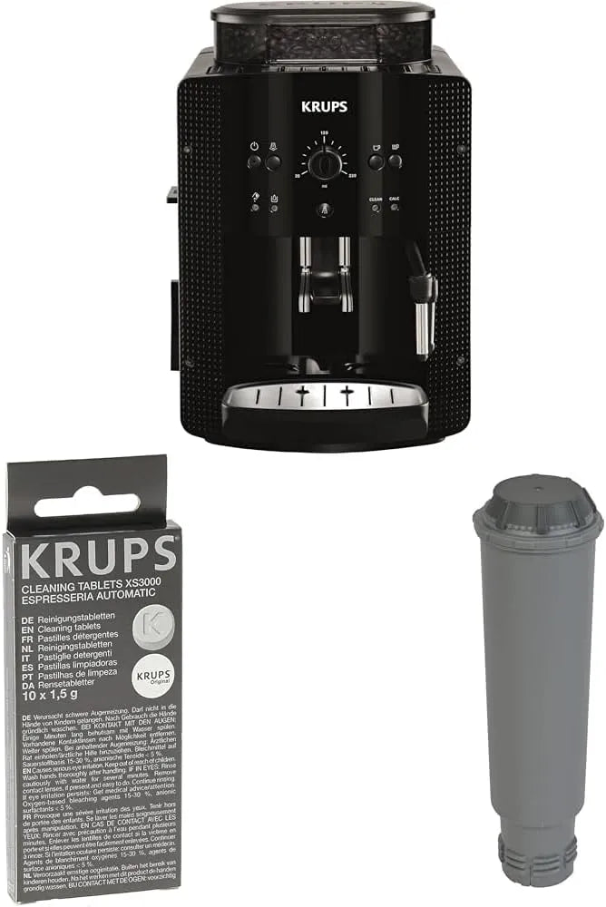 Krups Kaffeevollautomat EA8108 2-Tassen-Funktion XS3000, Arabica Picto Set: Inklusive Milchschaumdüse