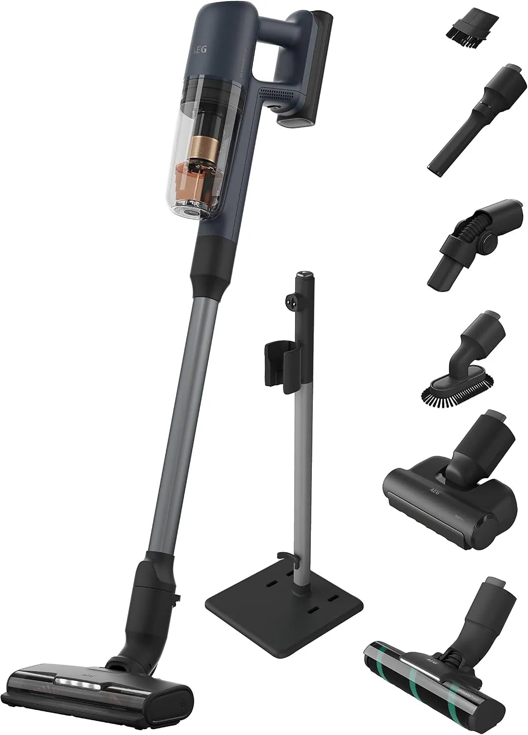 AEG Akku-Staubsauger 7000 AP71A142XN, Ultraleicht 2,2 kg, bis zu 40 Min. Laufzeit, 120 m², 5-Stufige Filtration, Ultimate, ETM TESTSIEGER, Alle Böden