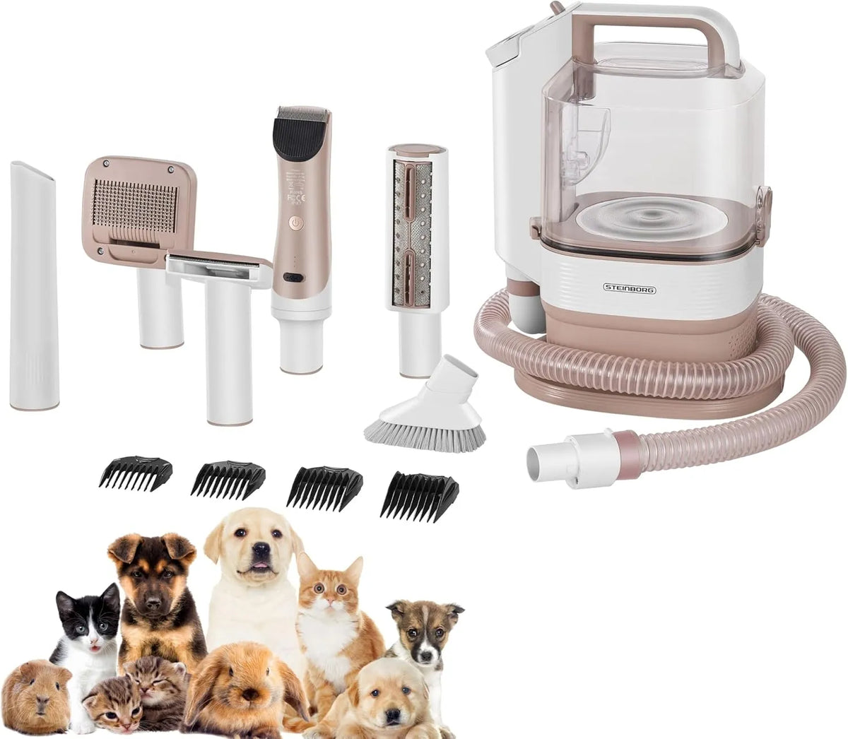 Staubsauger, mit Sauger Hundestaubsauger, mit Bürste Tierhaarentferner & Fellpflege für Hunde, mit 13.500 Pa Hundeschermaschine leise