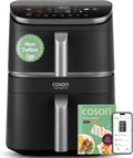 Heißluftfritteuse, Fassungsvermögen 10,8L Keramikbeschichtung, Silbergrau, COSORI Turbo Tower Pro Smart Airfryer, Farbe Grau Silber