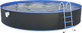 Pool, Ø 450 x 120 cm, Runder in Grau für bis zu 17.200 l Wasserinhalt, 011111G, STEINBACH Stahlwandpool Set Nuovo