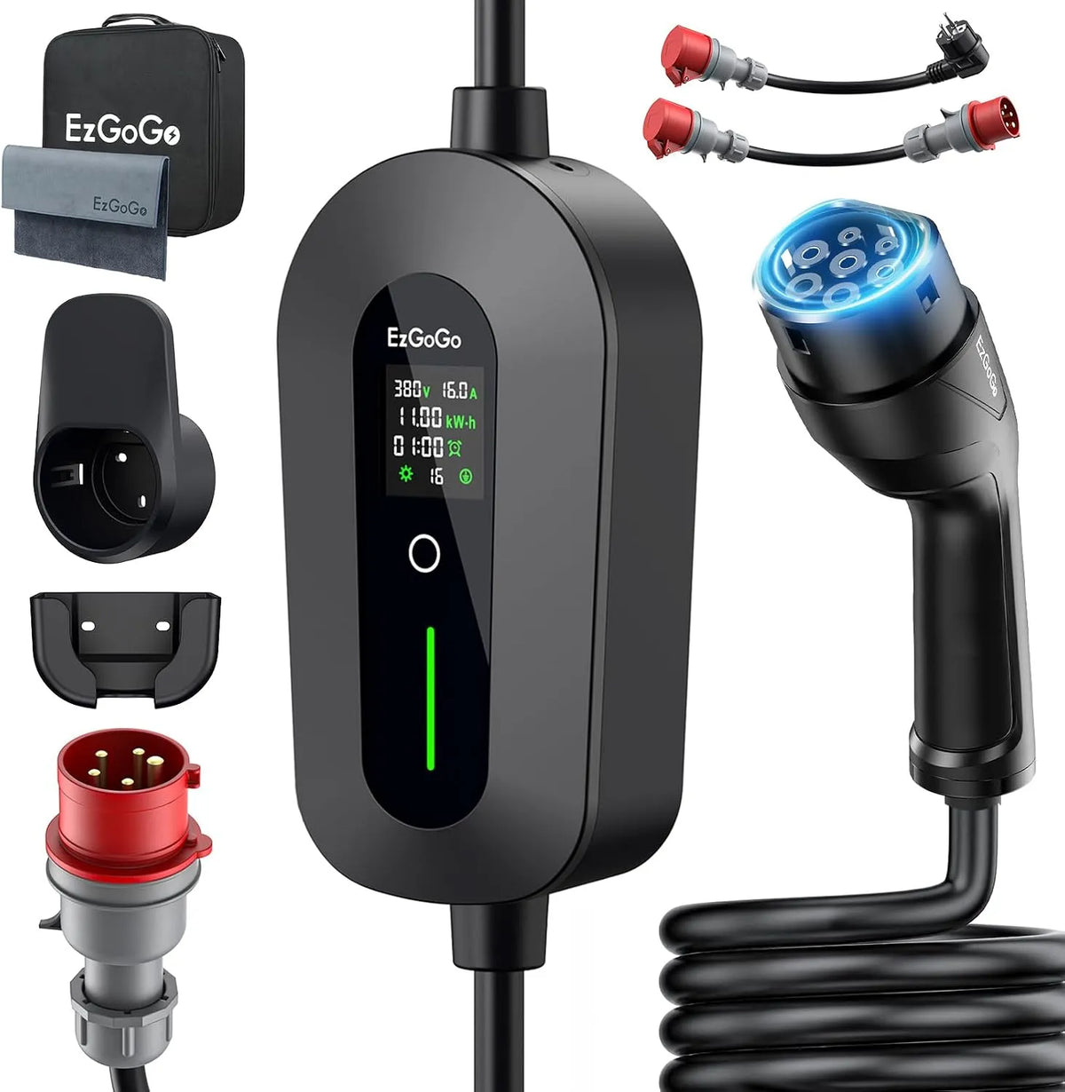 3-phasig IP65 EzGoGo Mobile, EV Ladestation, 6/8/10/13/16A, Für EVs & PHEVs, Hochwertiger Schutz