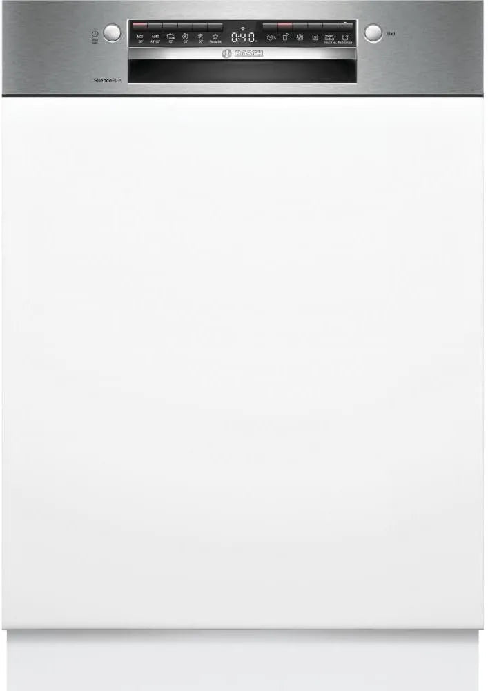 Bosch Geschirrspüler SMI4ECS24E, Serie 4 Teilintegriert, 60 cm breit, 3-fach Rackmatik, Silence Plus, cksystem, Efficient Dry, Flex Körbe