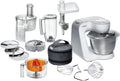 Bosch Küchenmaschine MUM54251, Mixer 1,25 L, 3 Scheiben, Fleischwolf, Knethaken, Rührbesen, Weiß, Serie 4, Schüssel 3,9 L, Leistung 900 W