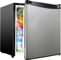 Kühlschrank Edelstahl-FR17, Upstreman 46L Mini, Temperaturregelung, energiesparend, leise, eintüriger Getränkekühlschrank, für Wohnheim, Küche, Büro