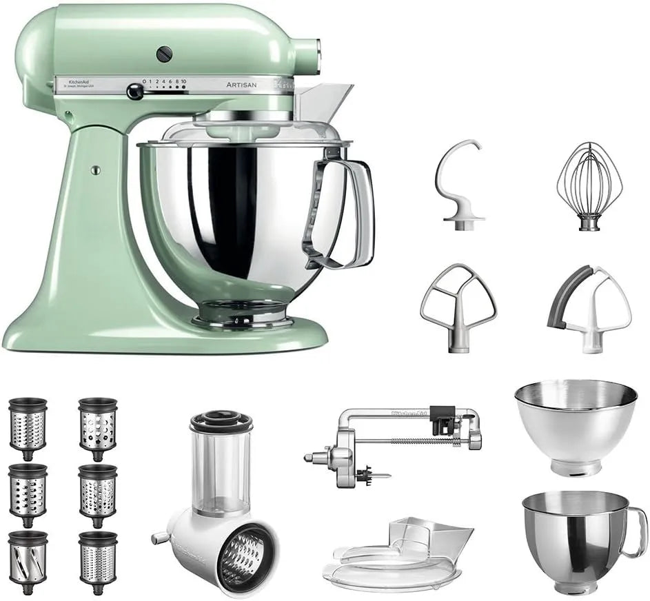 KitchenAid Küchenmaschine 5KSM175PS, Spiralschneider und Standardzubehör, Artisan, Pistazie