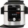 Ninja Modell OL650EU, Foodi MAX Multikocher mit SmartLid, Fassungsvermögen 7,5L, 12-in-1 Multicooker, Pressure Cooker Schnellkochen, Edelstahl