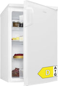 Bomann Kühlschrank VS 2195.1, leise 39dB, Fassungsvermögen 133L, Energieklasse D, klein mit Gemüsefach, weiß, Breite 85cm, 3 Ablagen, ohne Gefrierfach