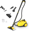 Dampfreiniger RELAX4LIFE, Dampfdruck: 5 bar, Flächenleistung: 108 m², Steam Cleaner mit Bodenreinigungsset & Düsen, Gelb, Leistung 2000 W, Tank: 1,8 L